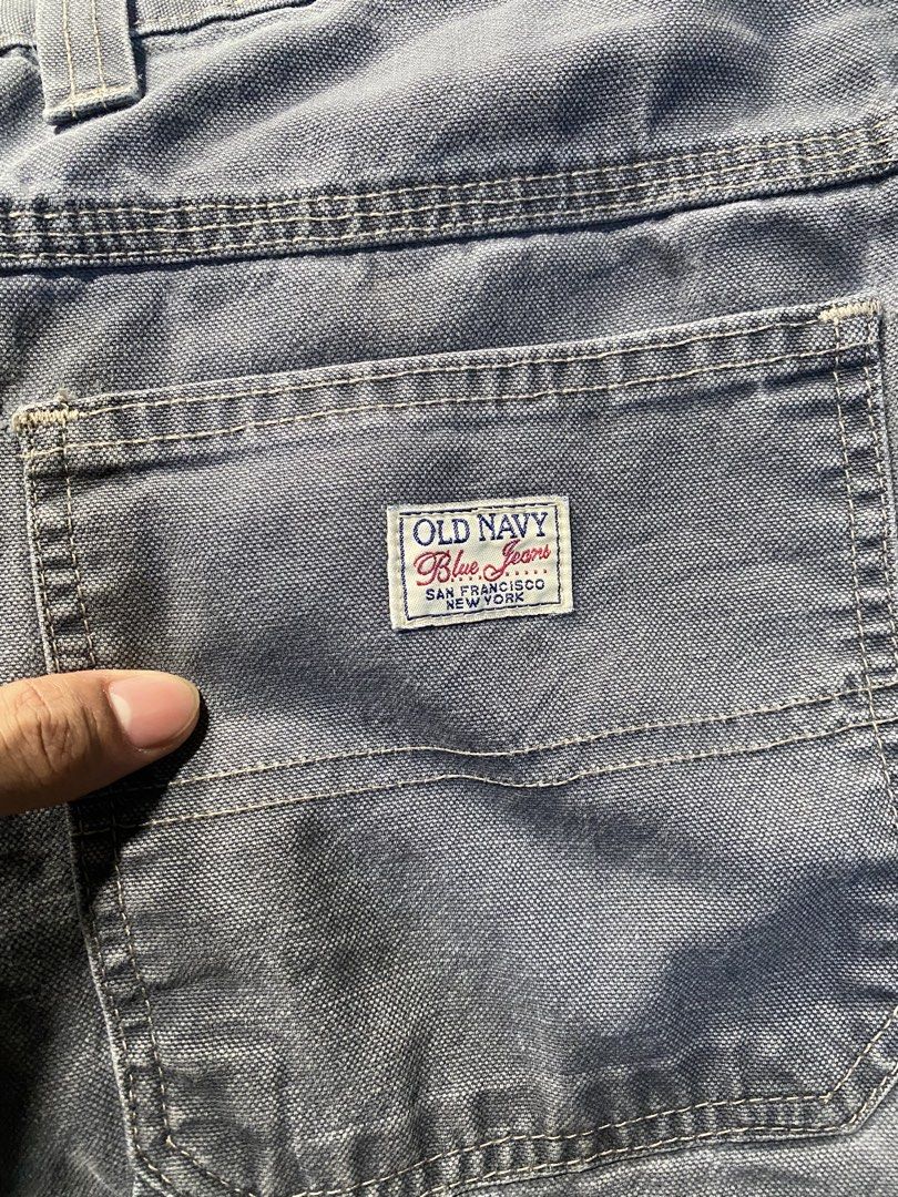 NAVY BLUE CARPENTER JORTS (Category: Shorts) located in Manila. Submitted by thriftyyyyyyyu (Listing ID 1463509579, Image 2). Description: ISSUE PANTS CUTTED TO JORTS.