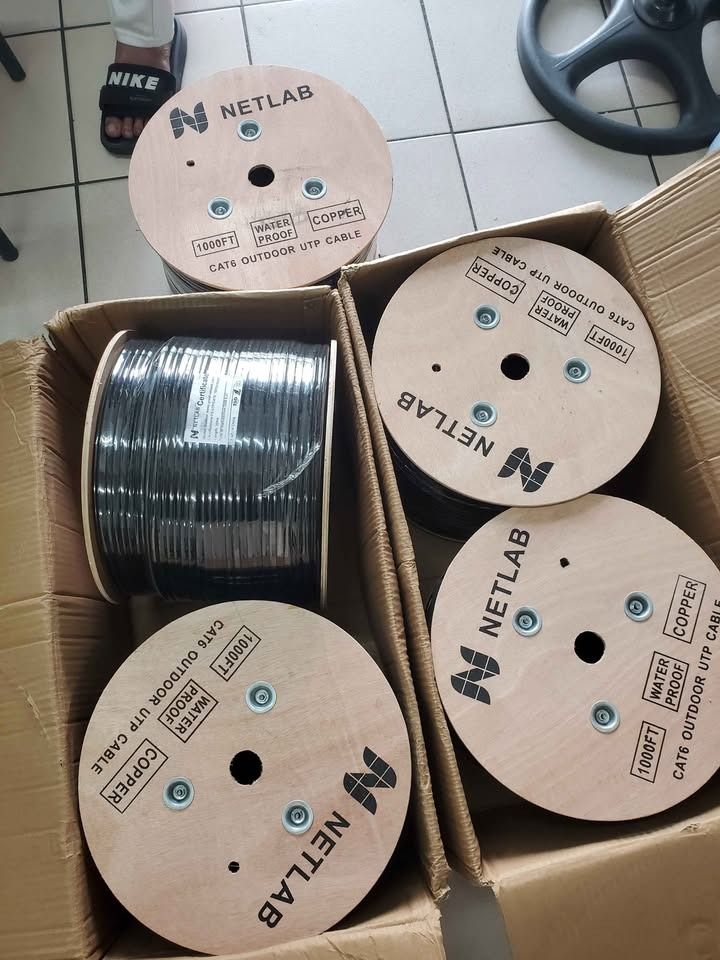 NETLAB CAT6 Outdoor UTP Cable - 305m (Category: Office & Business Technology) located in Manila. Submitted by itshoppe2019 (Listing ID 1463357096, Image 2). Description: - NETLAB CAT6 Outdoor UTP Cable - 1000FT per spool - Waterproof design - Made with pure copper - Perfect for outdoor network installations - Multiple spools available upon request.