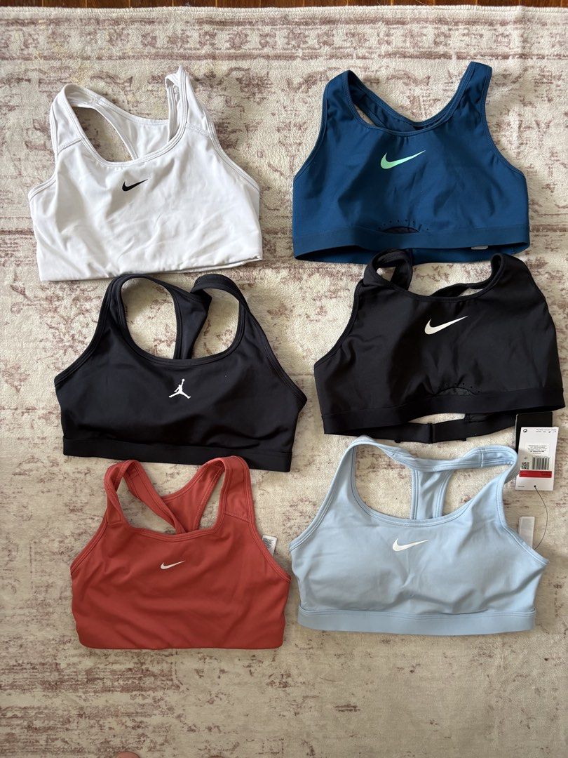 Nike & Jordan Sports Bras Bundle (Category: Activewear) located in Muntinlupa City. Submitted by prebynik (Listing ID 1463395303, Image 1). Description: Take all 6 bras Barely used Mix of size medium to Large will fit a 36-37” bust .