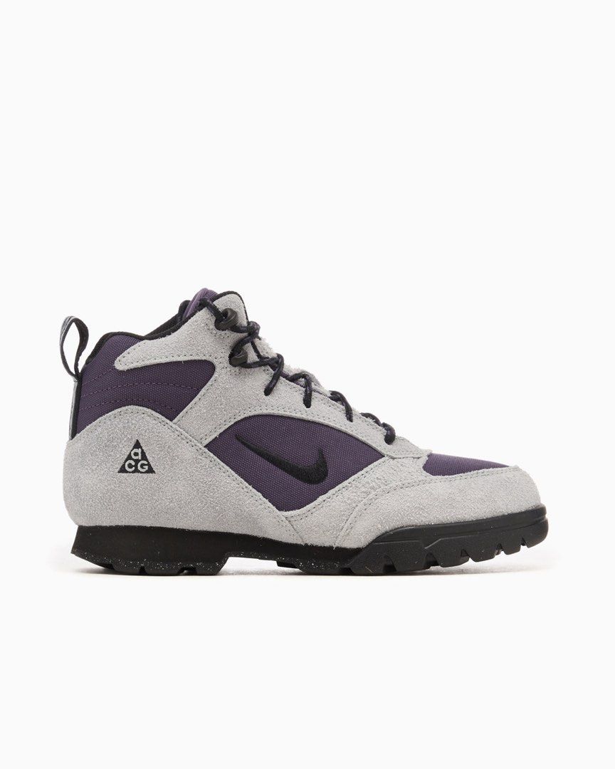 Nike ACG Mountain Fly Gore-Tex Boots (Category: Boots) located in Quezon City. Submitted by apujooz (Listing ID 1463379346, Image 2). Description: - Nike ACG mid-top boots -Brand New (No box) - Color: Grey and Purple - Features: Laces, rugged sole for excellent grip - Design: ACG logo on the side - Ideal for: Outdoor adventures, hiking, and exploring -Waterproof.