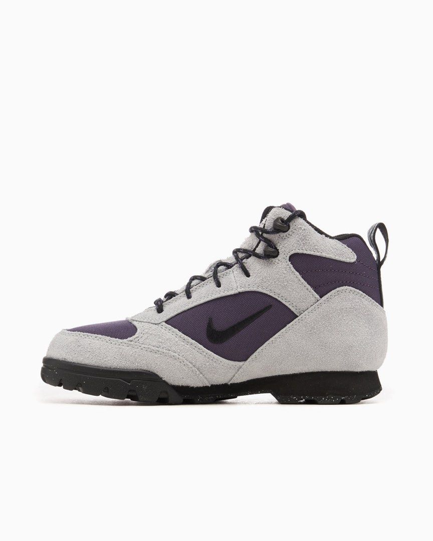 Nike ACG Mountain Fly Gore-Tex Boots (Category: Boots) located in Quezon City. Submitted by apujooz (Listing ID 1463379346, Image 3). Description: - Nike ACG mid-top boots -Brand New (No box) - Color: Grey and Purple - Features: Laces, rugged sole for excellent grip - Design: ACG logo on the side - Ideal for: Outdoor adventures, hiking, and exploring -Waterproof.