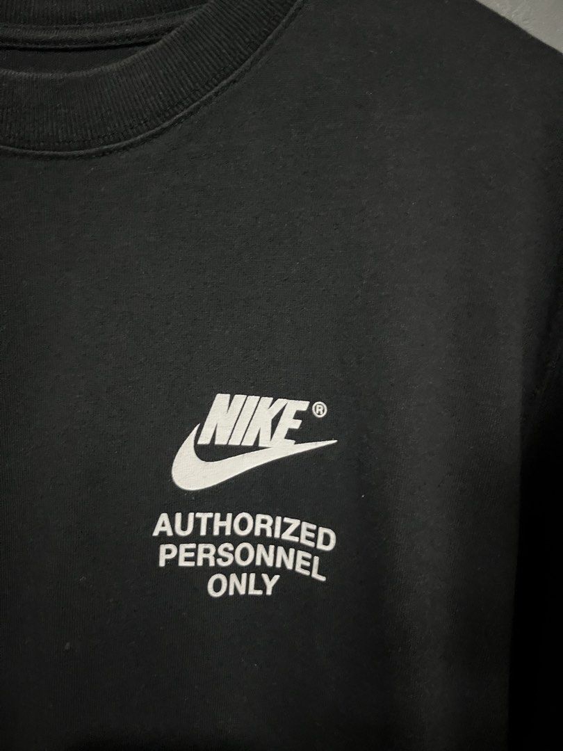 NIKE AUTHORIZED PERSONNEL ONLY (Category: Tshirts & Polo Shirts ) located in Lucena. Submitted by mddlchld (Listing ID 1463374446, Image 3). Description: NIKE “AUTHORIZED PERSONNEL ONLY” SHIRT AUTHENTIC / LEGIT SIZE MEDIUM ON TAG EXCELLENT CONDITION COLOR RATE: 9/10 ISSUE: NONE ₱850.