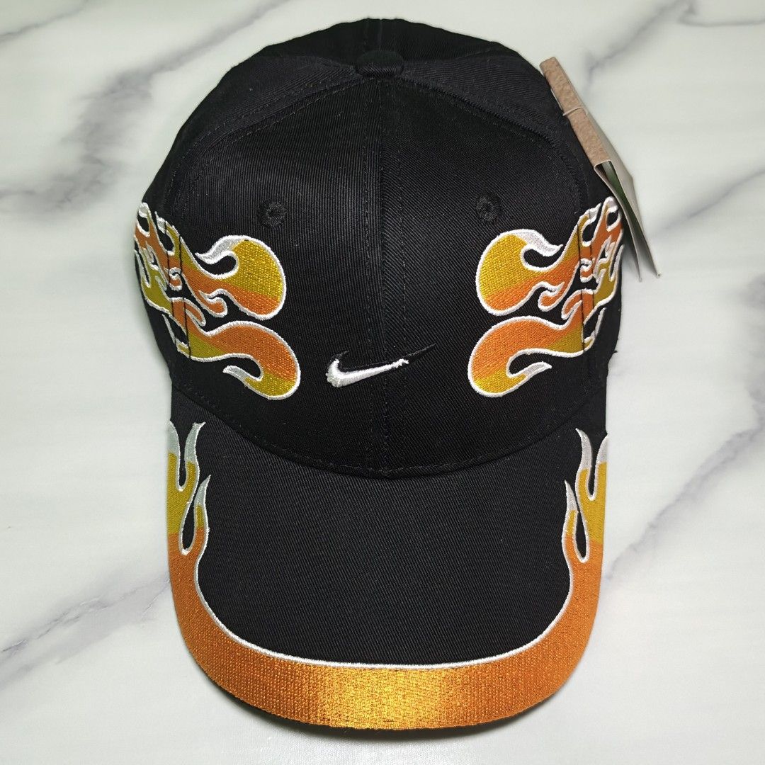 Nike Club Structured OG Flame Cap(High quality replica) (Category: Caps & Hats) located in Dasmarinas. Submitted by nifty_n00k (Listing ID 1463327332, Image 3). Description: - Black Nike cap - Features unique orange and yellow flame embroidery on the brim - Iconic Nike swoosh logo - Brand new with original tags attached - Ideal for casual and everyday wear.