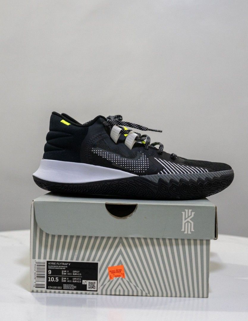 Nike Kyrie Flytrap V (ORIGINAL) (Category: Sneakers) located in Manila. Submitted by bethistama04142 (Listing ID 1463376582, Image 2). Description: - Nike Kyrie Flytrap V - Color: Black, White, Anthracite - Comes with original box - Available sizes 9, 9.5 & 10.5.