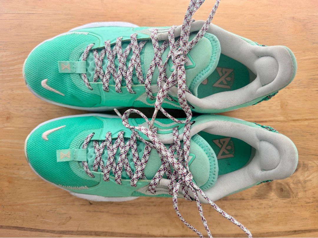 PRICE DROP Nike PG 5 “Play for The Future” (Category: Sneakers) located in Quezon City. Submitted by leone.trading (Listing ID 1463442965, Image 1). Description: Nike PG 5 “Play for the Future” Size: US 7.5 M / US 9 W No box RFS: Downsizing my collection Additional details: Pristine upper, no heel drags, a little dusty, intact sole, no separation, striking colorway, pwedeng-pwede ipanglaro.