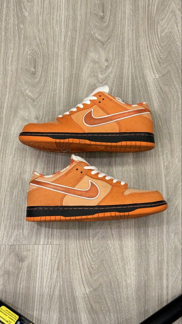 Nike SB Dunk Low Orange Lobster (Category: Sneakers) located in Manila. Submitted by silent_dosss (Listing ID 1463379831, Image 1). Description: - Orange Nike SB Dunks - Suede and leather upper - Unique gingham pattern on inner lining and tongue - Classic white laces and Swoosh - Durable black midsole - Ideal for skateboarding or casual wear.