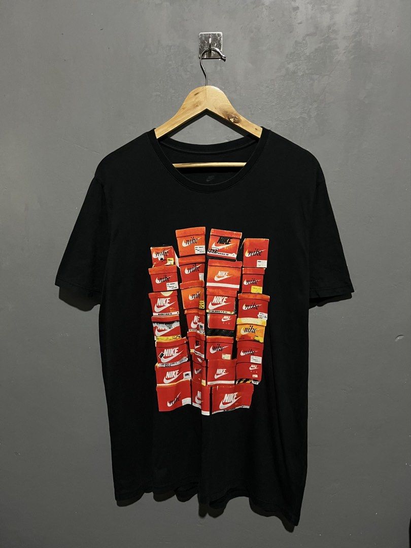NIKE SHOE BOX SHIRT (Category: Tshirts & Polo Shirts ) located in Lucena. Submitted by mddlchld (Listing ID 1463374127, Image 1). Description: NIKE SHOE BOX SHIRT AUTHENTIC / LEGIT SIZE 2-XL ON TAG VERY GOOD CONDITION COLOR RATE: 9/10 ISSUE: NONE ₱650.