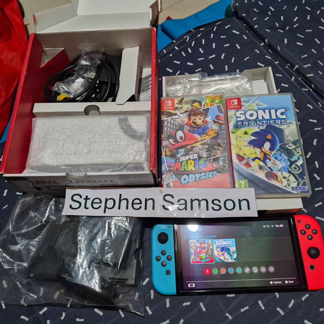 Nintendo Switch Oled (Category: Other Gadgets) located in Noveleta. Submitted by nep21 (Listing ID 1463335279, Image 1). Description: Nintendo Switch Oled Complete all original accesories 2 games included 100% Good and working. No function issue Selling for 13,000 pesos slight negotiable Noveleta,Cavite location Can do meet ups. Pasay,Paranaque,Las Pińas. Cavite area add lang for gas Shipping available thru LBC or Grab No COD.