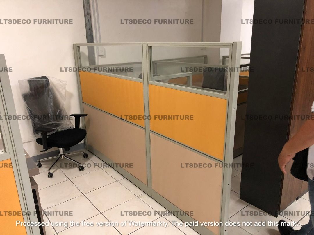 OFFICE PARTITION FULL FABRIC WITH GLASS PANEL DIVIDER (Category: Office Furniture & Fixtures) located in Quezon City. Submitted by youngearth_667e84 (Listing ID 1463387584, Image 2). Description: 📌Please note: Prices shown are for reference only 📌STARTING PRICE: ₱4,000 Actual price may vary depending on size, material, quantity, and specifications. LTSDECO Home and Office Furniture Trading MANUFACTURER • FABRICATOR • SUPPLIER 📲 V i b e r : +63
