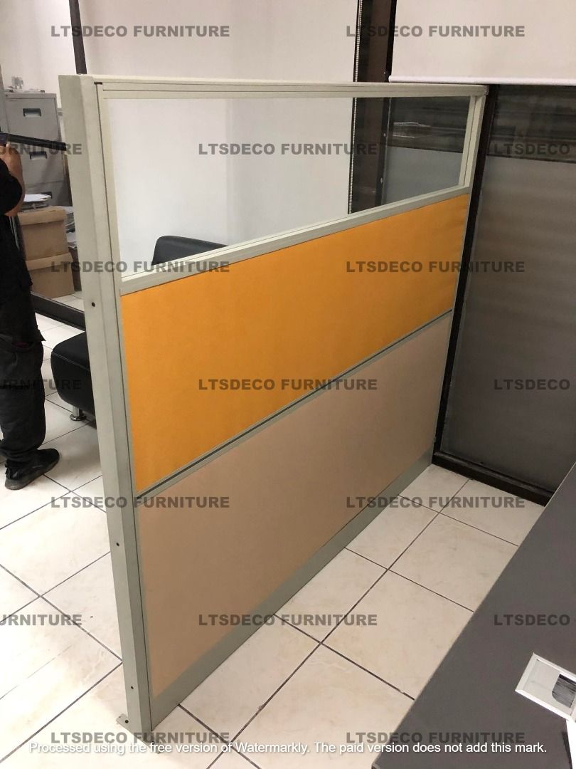 OFFICE PARTITION FULL FABRIC WITH GLASS PANEL DIVIDER (Category: Office Furniture & Fixtures) located in Quezon City. Submitted by youngearth_667e84 (Listing ID 1463387584, Image 3). Description: 📌Please note: Prices shown are for reference only 📌STARTING PRICE: ₱4,000 Actual price may vary depending on size, material, quantity, and specifications. LTSDECO Home and Office Furniture Trading MANUFACTURER • FABRICATOR • SUPPLIER 📲 V i b e r : +63
