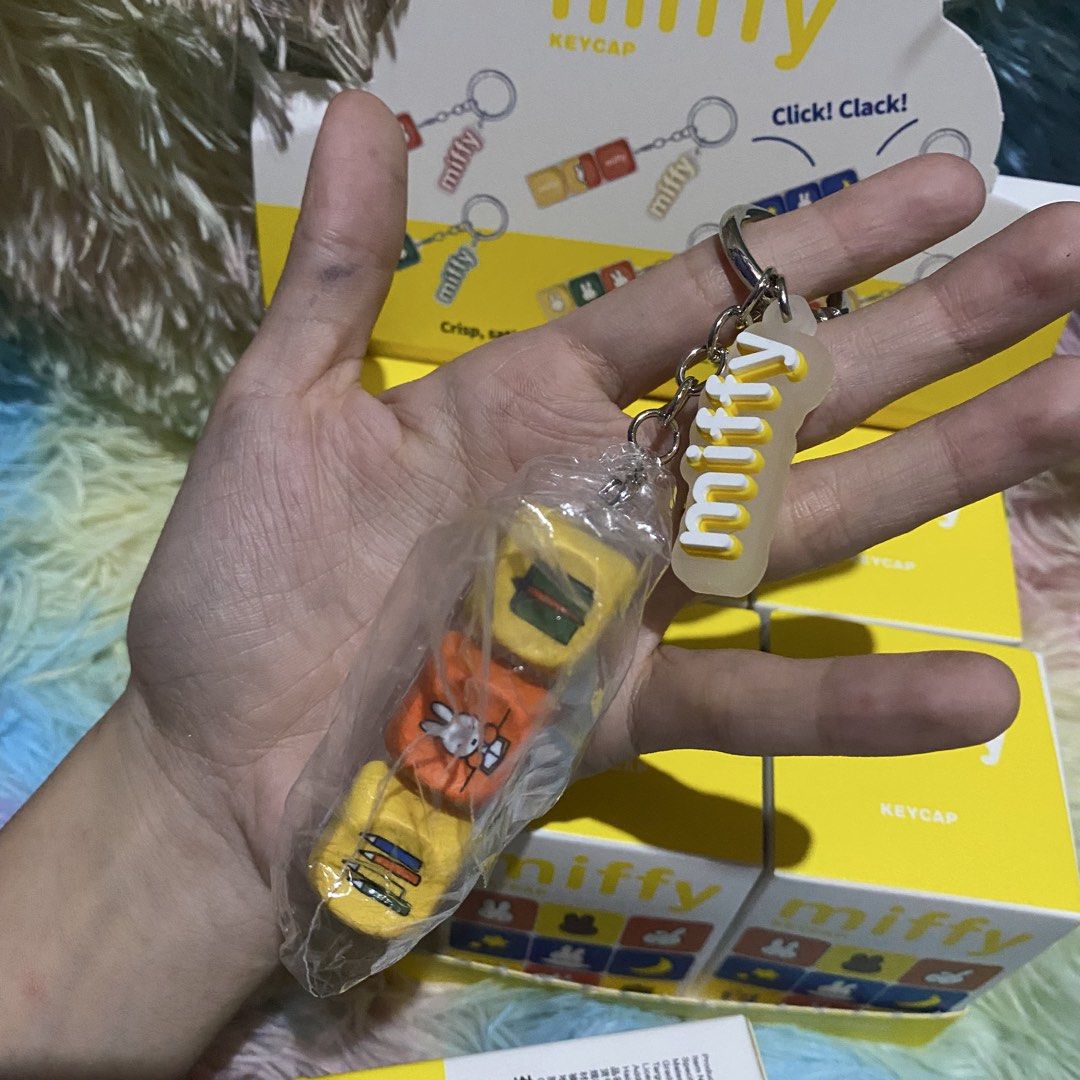 Official Miffy BlindBox Keychain Clicker (Category: Designer & Blind Box Toys) located in Bulacan. Submitted by cute.finds.ph (Listing ID 1463449729, Image 3). Description: —₱250 each —5 sealed box, 1 opened as sample.