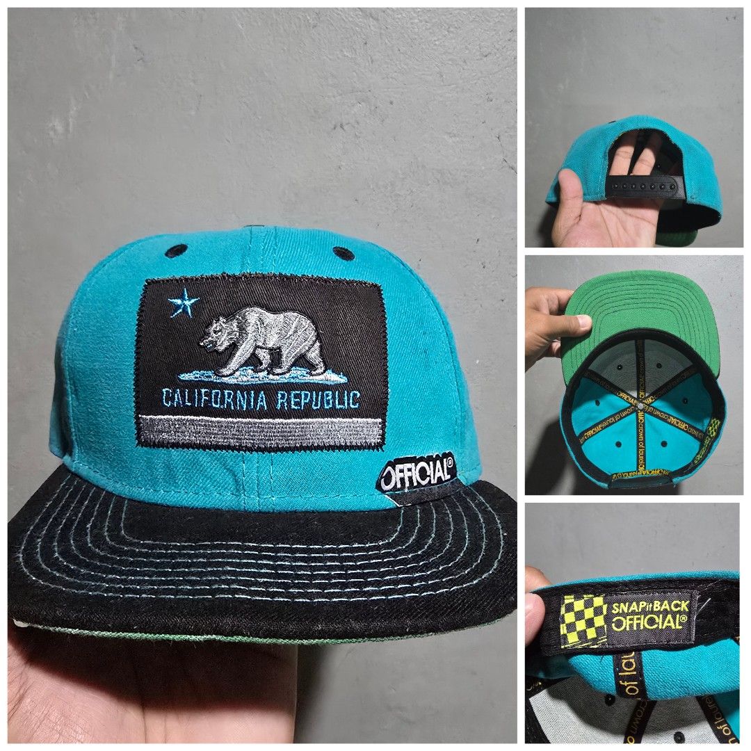Official x California Republic Snapback Cap (Category: Caps & Hats) located in Quezon City. Submitted by SuotKalyeManila (Listing ID 1463343269, Image 1). Description: Manage your expectations ukay ukay caps po ito at hindi po brand new pero minsan mga flaws pero wearable naman ang presyo po ay depende sa kondisyon ng cap Condition: Excellent Size: One Size Fits All Color Rate: 9.5/10 Issue:Small Ink Stain in Front brim not too visible Laba na po