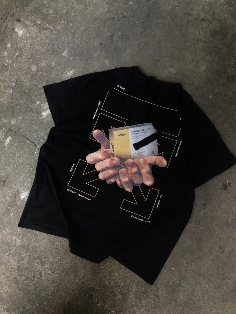 Off-White Tee (Category: Luxury Apparel) located in Iriga City. Submitted by thrift_dshph (Listing ID 1463488081, Image 1). Description: Off-White Tee 24x29 Colorate: 9.5/10 Excellent condition No issue Complete tags.