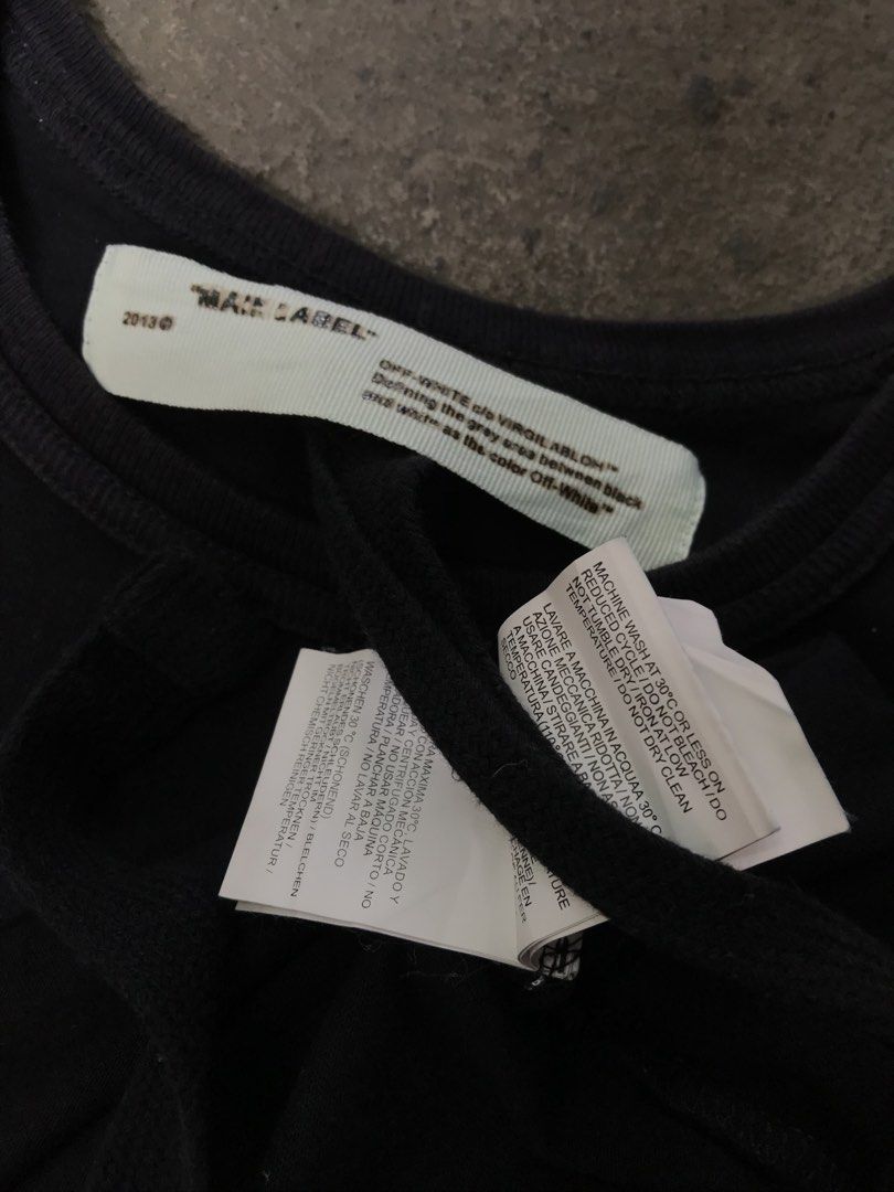 Off-White Tee (Category: Luxury Apparel) located in Iriga City. Submitted by thrift_dshph (Listing ID 1463488081, Image 3). Description: Off-White Tee 24x29 Colorate: 9.5/10 Excellent condition No issue Complete tags.