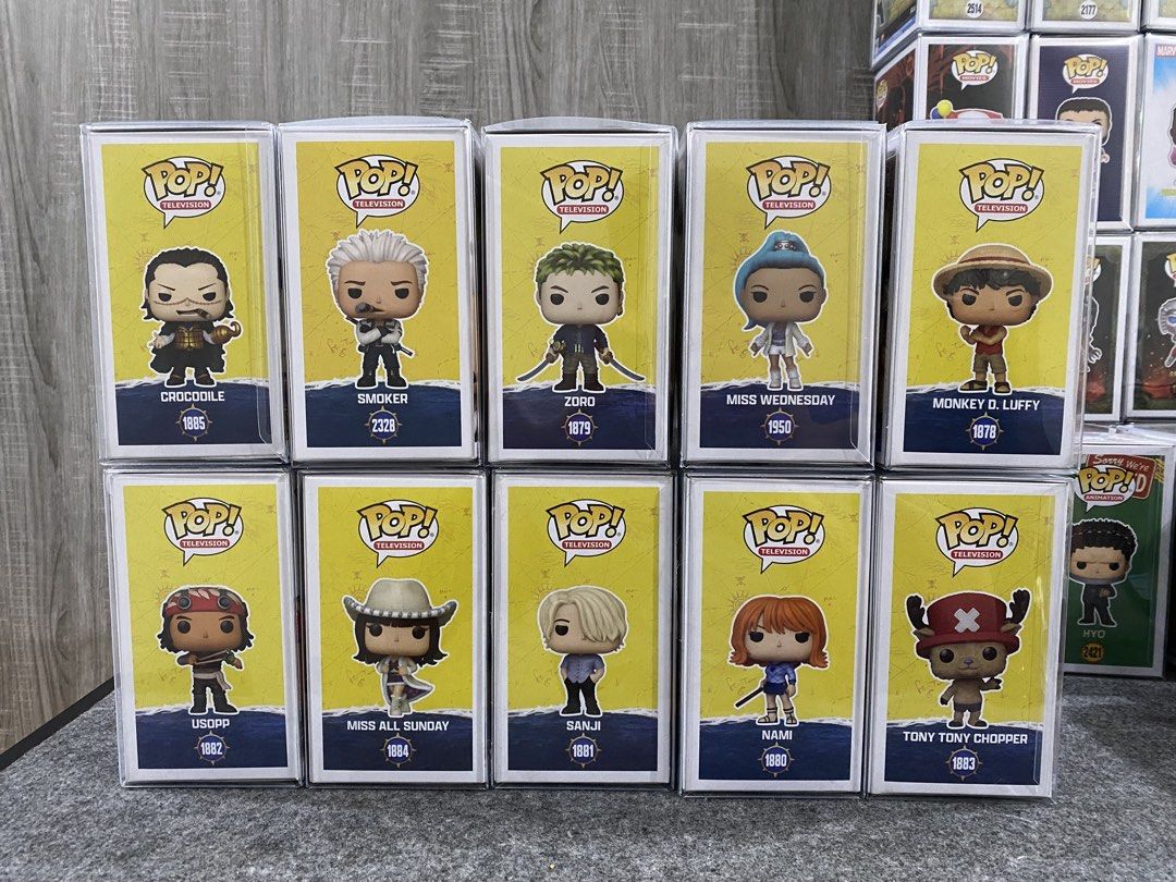 One Piece Funko Pop (Live Action) Complete Set (Category: Figurines & Statues) located in Caloocan City. Submitted by kelvinsese01 (Listing ID 1463474564, Image 2). Description: For Sale One Piece Live Action Funko Pop ‼️‼️ Take All Only 💰 ₱[12500] Slightly Nego • One Piece Miss All Sunday #1884 • One Piece Smoker #2328 • One Piece Crocodile #1885 • One Piece Miss Wednesday #1950 • One Piece Tony Tony Chopper #1883 • One Piece Monkey D. Luffy #1