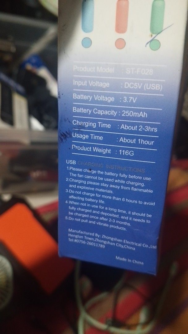 ONESTAR ST-F028 Mini USB Rechargeable Fan (Category: Fans) located in Quezon City. Submitted by sellingwithlove2018 (Listing ID 1463349314, Image 3). Description: - Adorable astronaut-themed mini fan - USB rechargeable (2-3 hour charge time) - Approximately 1 hour of usage time - Ideal for personal cooling anywhere - Comes with original box - Please charge fully before first use -Hindi pa nagagamit pm me for the video.