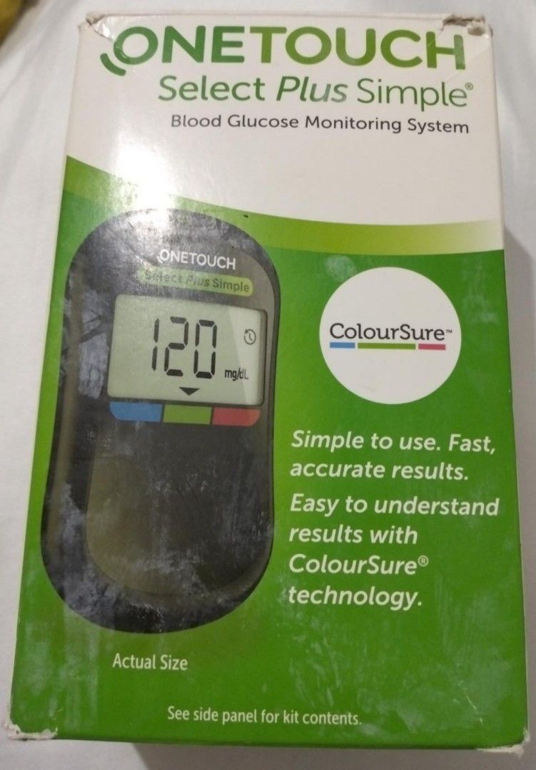OneTouch Select Plus Simple Blood Glucose Meter Kit (Category: Medical Supplies & Tools) located in Bacoor. Submitted by biala17 (Listing ID 1463428203, Image 3). Description: - OneTouch Select Plus Simple Blood Glucose Monitoring System - Includes: Blood glucose meter, lancing device - Easy to use for quick and accurate readings - 3-color indicator for simple result interpretation - Ideal for managing your health.