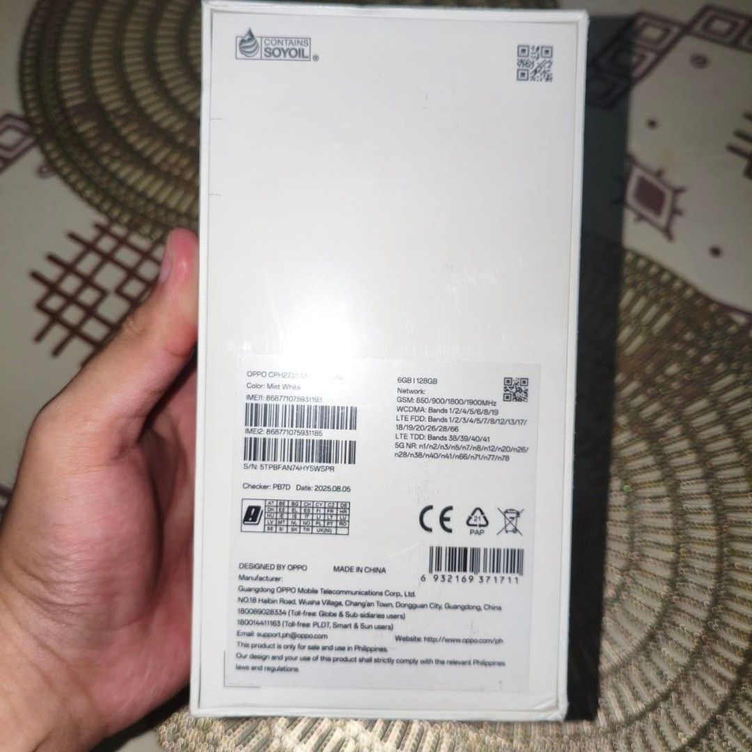 Oppo A5 5G 128gb Brandnew (Category: OPPO) located in Cavite. Submitted by limharold160713 (Listing ID 1463353295, Image 3). Description: - Brand New Oppo A5 5G - 128GB Internal Storage - Color: Mist White - IP65 Water and Dust Resistance - Military-Grade Shock Resistance - 6000mAh Large Battery - 45W SUPERVOOC™ Charging - 120Hz Ultra Bright Display - Sealed unit brandnew Locations Available For Schedule Cavite Micara Estates Tanza Cavite SM City