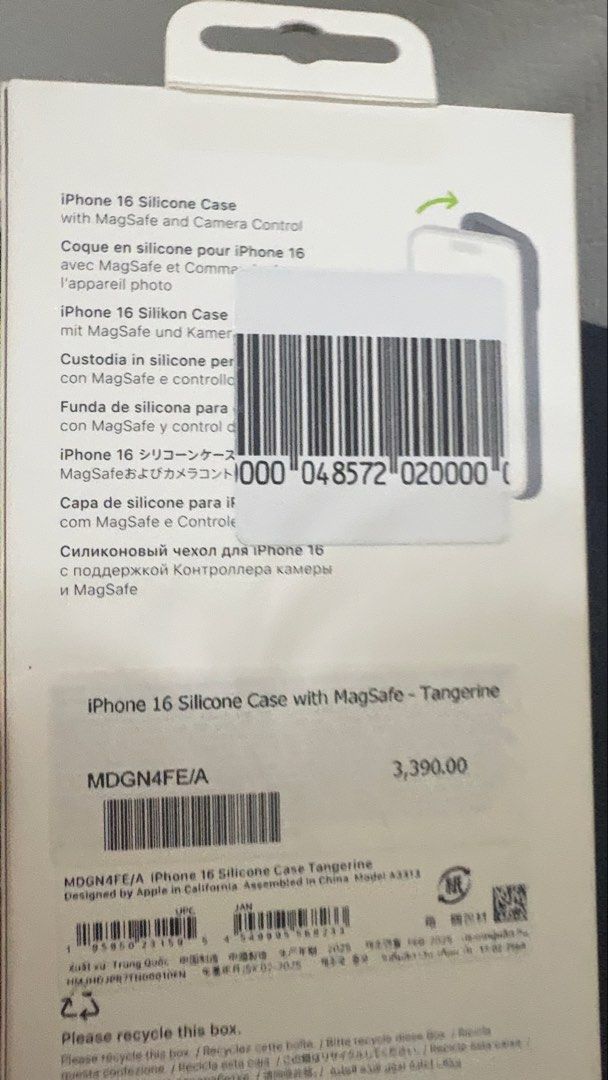 ORIGINAL IPHONE CASE (Category: iPhone 16 Series) located in Caloocan City. Submitted by theartmonster (Listing ID 1463381326, Image 2). Description: Fit for iPhone 16 only Once use .