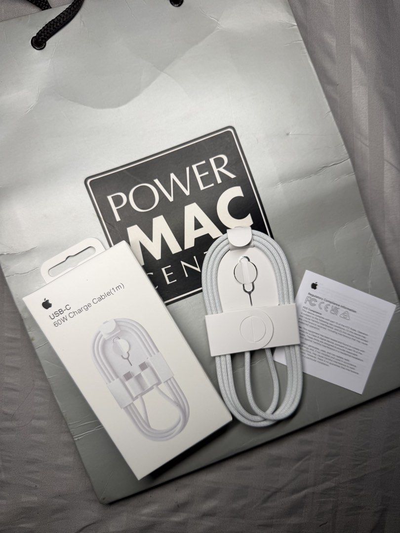 ORIGINAL IPHONE CHARGER - TYPE C 60W BRAIDED CORD (Category: Chargers & Cables) located in Quezon City. Submitted by clist066 (Listing ID 1463522004, Image 3). Description: Original APPLE 60W USB-C Charger Cable (1 Meter) – 480 Pesos only‼️ WORKING IN: - IPHONE 15,16,17 - Macbooks - Ipads LEGIT FAST CHARGER. WITH SERIAL NO. BOX ARE SEALED / GUARANTEED BRAND NEW MONEY BACK IF NOT FAST CHARGING READY TO SHIP ANYTIME/ANYWHERE THru LALAMOVE AND I ACC
