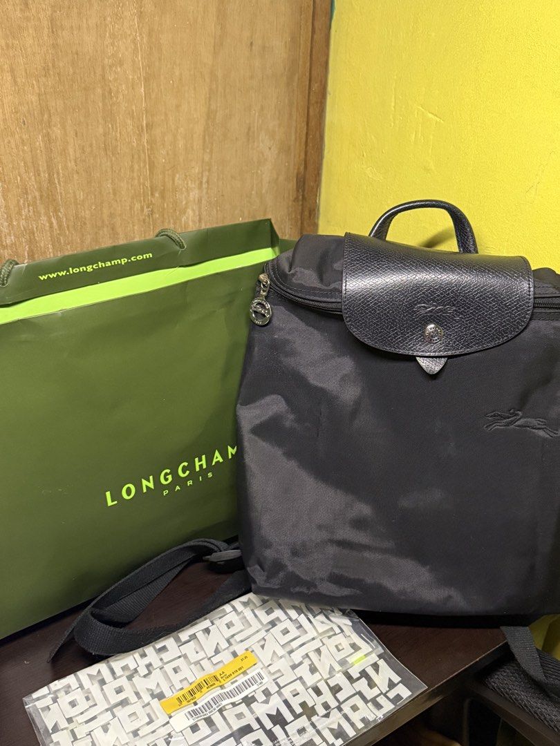 Original Long Champ Le Pliage Backpack (Category: Backpacks) located in Manila. Submitted by redprsnte (Listing ID 1463340441, Image 2). Description: Used less than five times. Switched to the bigger size. Can fit macbook 13 inches. NEGOTIABLE PLS PM FOR OFFER.