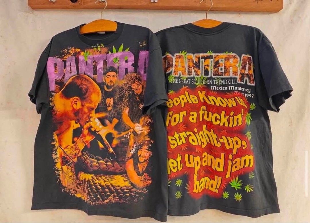 Pantera Tee (Category: Tshirts & Polo Shirts ) located in Manila. Submitted by trademarksallstyleshoppe (Listing ID 1463375653, Image 1). Description: Thailand Bootleg Single Stitch No Side Seam L / XL.
