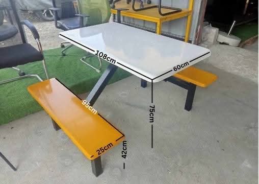 PANTRY TABLE OR CANTEEN TABLE (Category: Tables & Sets) located in Sariaya. Submitted by rarewater.27 (Listing ID 1463361960, Image 1). Description: BRAND NEW pantry table Fiber glass Table top & bench Metal Base .