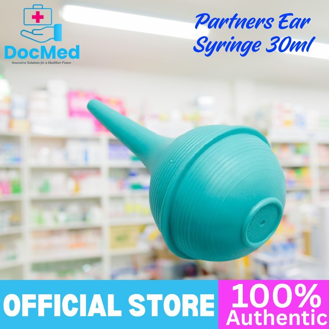 PARTNERS EAR SYRINGE 30ML (Category: Medical Supplies & Tools) located in Quezon City. Submitted by zee_010200 (Listing ID 1463374306, Image 3). Description: - Product: Partners Ear Syringe - Capacity: 30ml - Color: Teal - Material: Soft and flexible rubber/silicone - Design: Bulb syringe with a tapered tip for controlled application - Use: Gentle ear cleaning and irrigation.