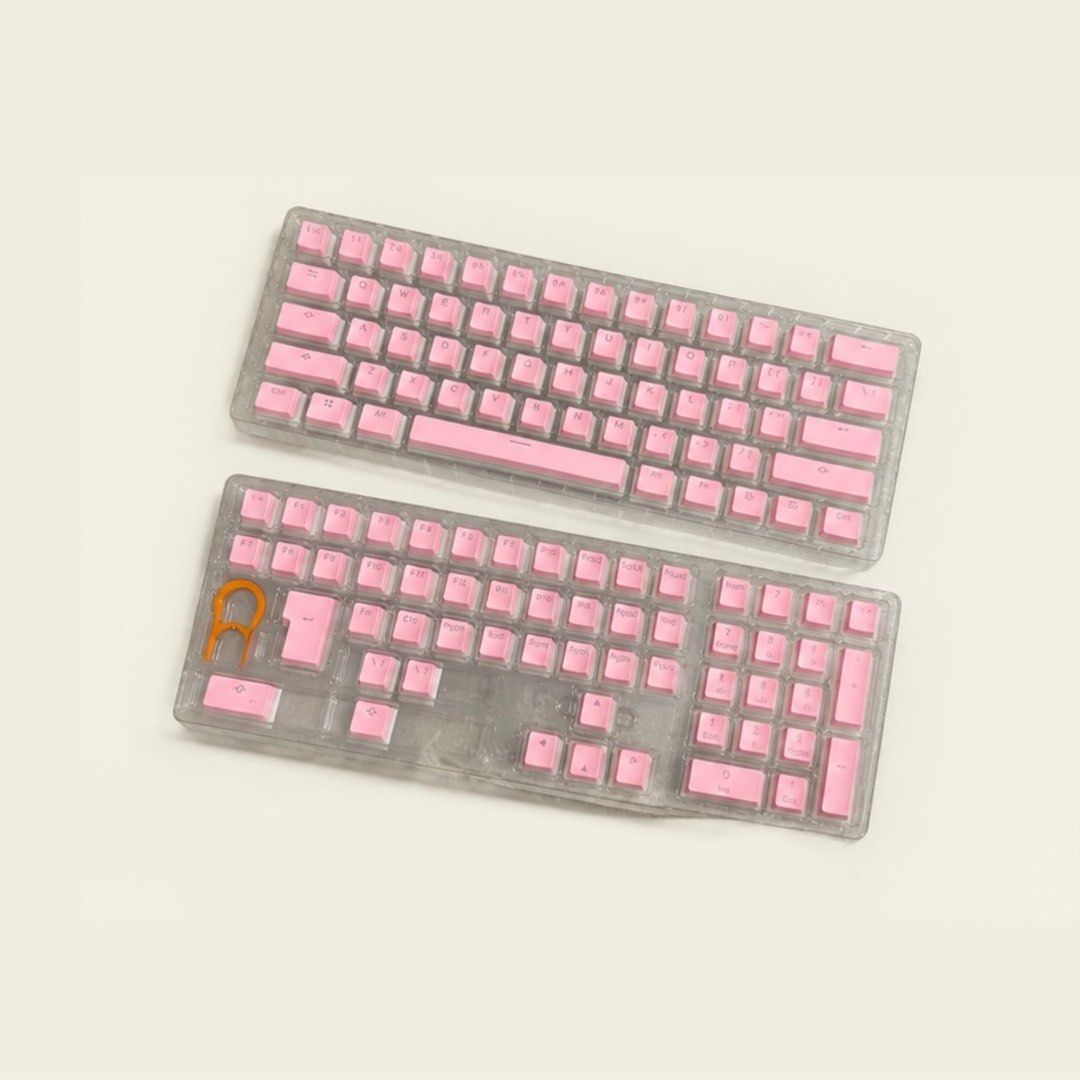 PBT Pudding Keycaps - Pink (Category: Other Accessories) located in Mandaue City. Submitted by ddanaone (Listing ID 1430527014, Image 1). Description: - RFS: bought new keycaps - Bought from Orange app - Still complete (114 keys).