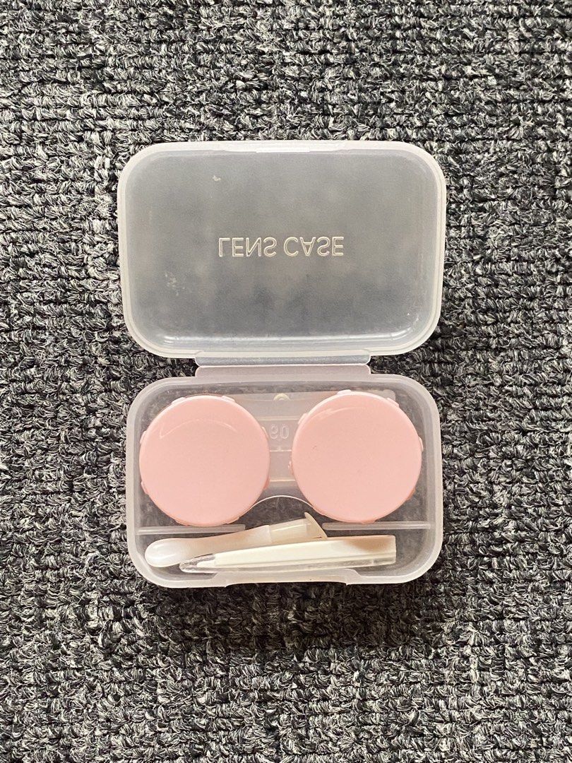 Pink Contact Lens Case with Tools (Category: Vision Care) located in Makati City. Submitted by clutterfree.life (Listing ID 1463389126, Image 3). Description: - Cute pink contact lens case - Includes tweezers and soaking stick - Separate compartments for left and right lenses - Compact and portable for travel or daily use - Ensures your contact lenses stay clean and safe Never used. .