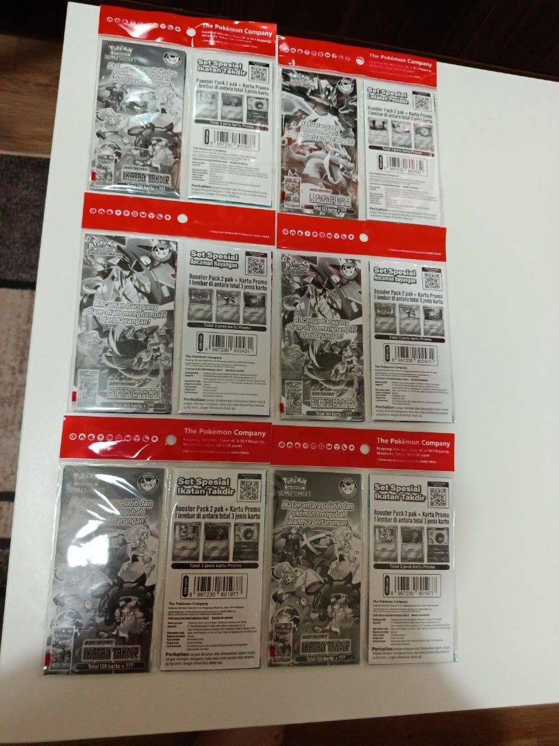 Pokemon Card Packs - Set Spesial (Category: Raw Singles) located in Muntinlupa City. Submitted by markkeub (Listing ID 1463365599, Image 3). Description: - Sealed Pokemon 'Set Spesial' card packs - Ideal for collectors and expanding your Pokemon card collection - All packs are sealed and ready to be opened total 12 boosterpacks with 5 cards and 6 promocards take all 1999 peso pick up alabang send sameday lalamove or grab send 1/2 days full off ph