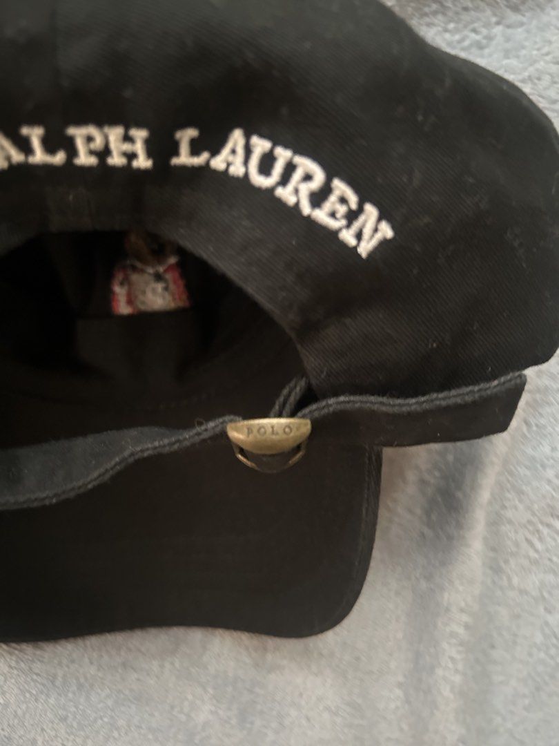 Polo Ralph Lauren Black Bear Cap (Category: Caps & Hats) located in Bulacan. Submitted by sijayyseven (Listing ID 1463363261, Image 3). Description: - Authentic Black Polo Ralph Lauren Cap - Features iconic Polo Bear graphic on the front - 'Polo Ralph Lauren' embroidered on the back - Adjustable strap for a custom, comfortable fit - One size fits most PAYMENT FIRST!!!.