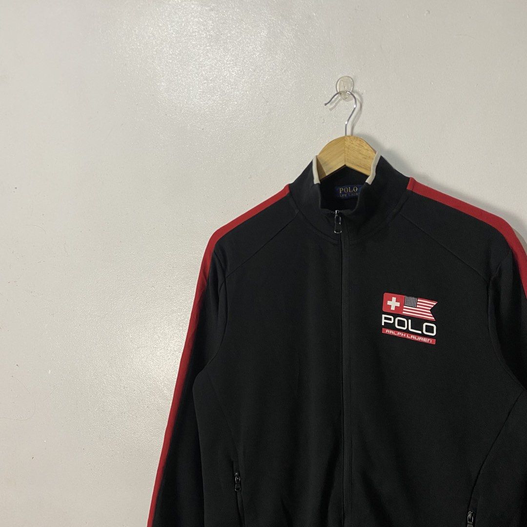 Polo Ralph Lauren Track Jacket (Category: Coats, Jackets and Outerwear) located in Bayambang. Submitted by KilluaWantsThrift917 (Listing ID 1463461394, Image 2). Description: Polo Ralph Lauren Track Jacket Size Small on Tag Width: 20.5 Length: 26 Color Rate: 9.5/10 Excellent Condition No Issue, Needs Wash Only.