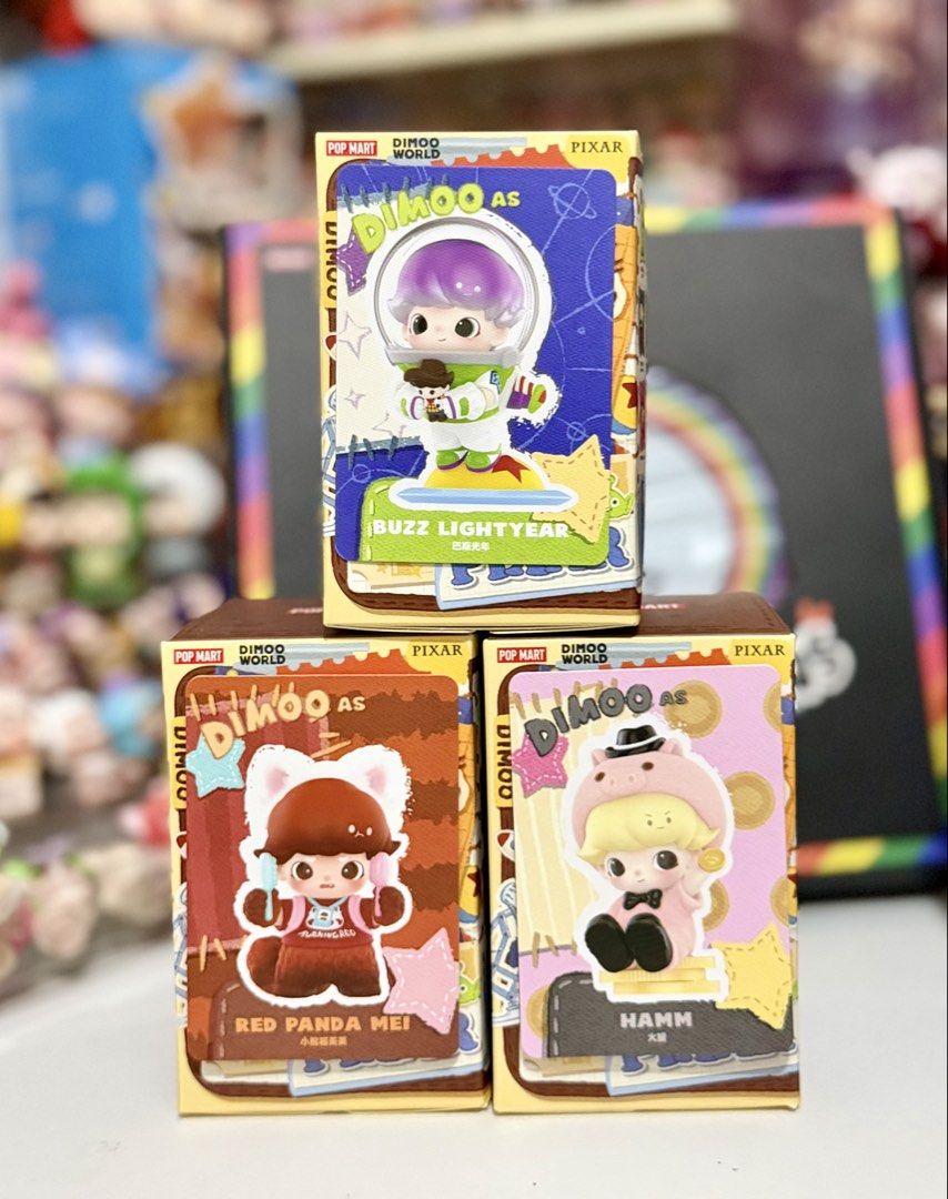 POP MART DIMOO PIXAR SERIES (Category: Designer & Blind Box Toys) located in Bacoor. Submitted by masijakeopi_ (Listing ID 1463494648, Image 2). Description: wts lfb ufs ptpa DIMOO PIXAR BUNDLE 1800 per Bundle SRP ✅ Unli VC for Proof of item Strictly no reservations, first to pay gets the item.TIA🫶✨ 💵MOP- Gcash, Maya, Bank Transfer 🚚MOD- JnT *by schedule, Gogo Xpress, Lalamove ,Grab 📍Bacoor,Cavite.