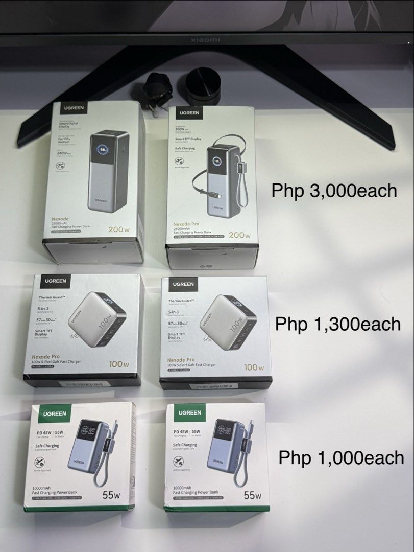 Powerbank and charger (Category: Desktops) located in Manila. Submitted by kinggg24 (Listing ID 1463349952, Image 1). Description: Sunday Garage Sale Clearing out some extra tech and accessories! Disclaimer for all items: • Items have been opened and tested once only. (BINUKSAN LANG PARA I-CHECK) WAG BURAUTIN Price indicated. • No warranty, returns, or after-sales guarantee will be provided. Fixed price. For pickup and delivery via Lalamove only 