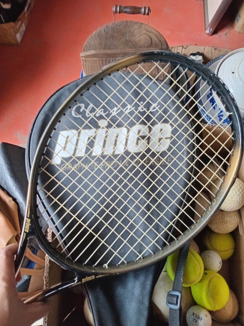 Prince tennis racket (Category: Racket and Ball Sports) located in Taguig. Submitted by nippon.toki (Listing ID 1463379013, Image 2). Description: Please read! For sure buyer only! NO COD/COP No reservation The items will be sold to the first payer w/o prior notice. Verbal reservations are not acceptable. Note: All items are vintage. Please manage your expectations accordingly. G cash payment. Shipping via Lalamove Metro Manila. For province: J a