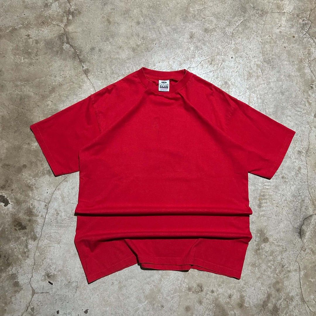 Pro Club Red Tee (Category: Tshirts & Polo Shirts ) located in Manila. Submitted by arvinnn_ (Listing ID 1463425479, Image 1). Description: Pro Club Red Tee Size XL tall on tag Width 23.5 Length 32 Good Condition Color Rate 8/10 Issue Minimal Dot Stain 350+sf Antipolo, Rizal.