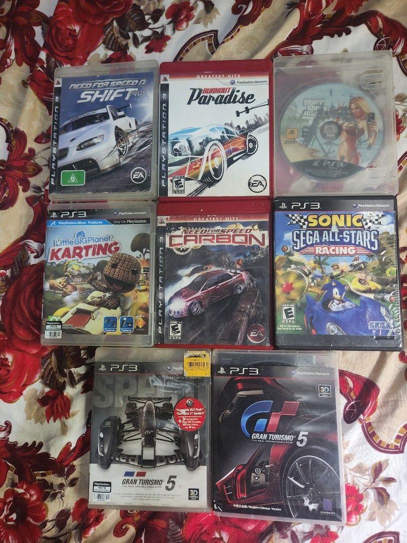 PS3 Games Bundle: Gran Turismo 5, Sonic, Burnout, Need for Speed (Category: PlayStation) located in Caloocan City. Submitted by jayrevidizo (Listing ID 1463375219, Image 1). Description: - All working and tested - 1 Day warranty for test - Have discount if you avail ateast two games - Can pick you or Delivery via Lalamove or LBC Location: Dasma Cavite.