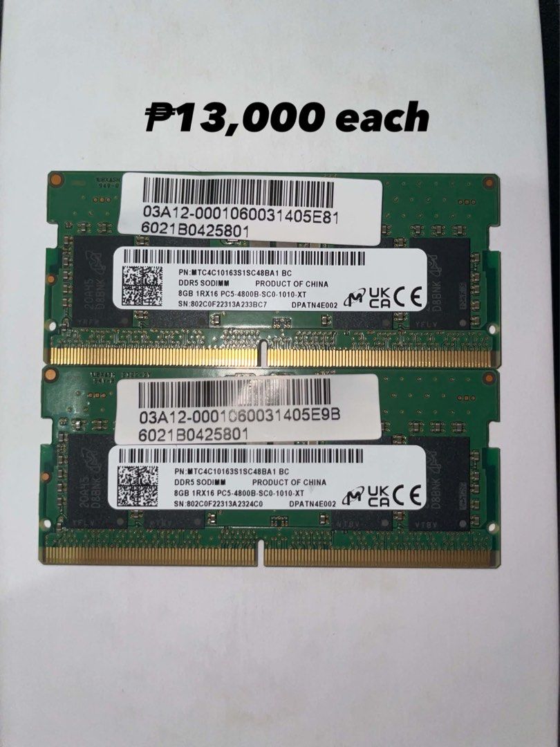 Rams for sale ddr2-ddr5 (Category: Computer Parts) located in Cavite. Submitted by swifttiger.8f268c (Listing ID 1463552419, Image 2). Description: Check the images for each prices. Slightly negotiable.