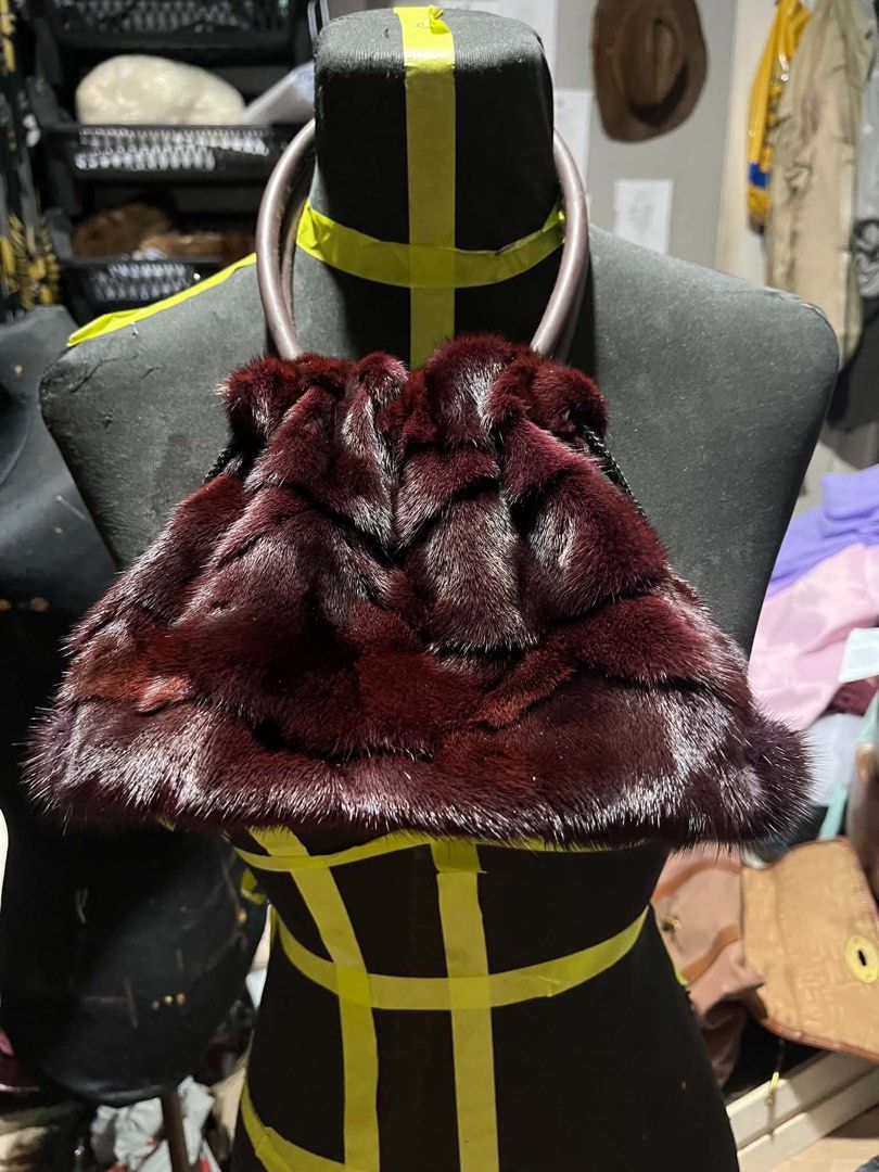 Real Mink burgundy bag (Category: Clutches) located in Mandaluyong City. Submitted by ericsukay (Listing ID 1463486599, Image 2). Description: .