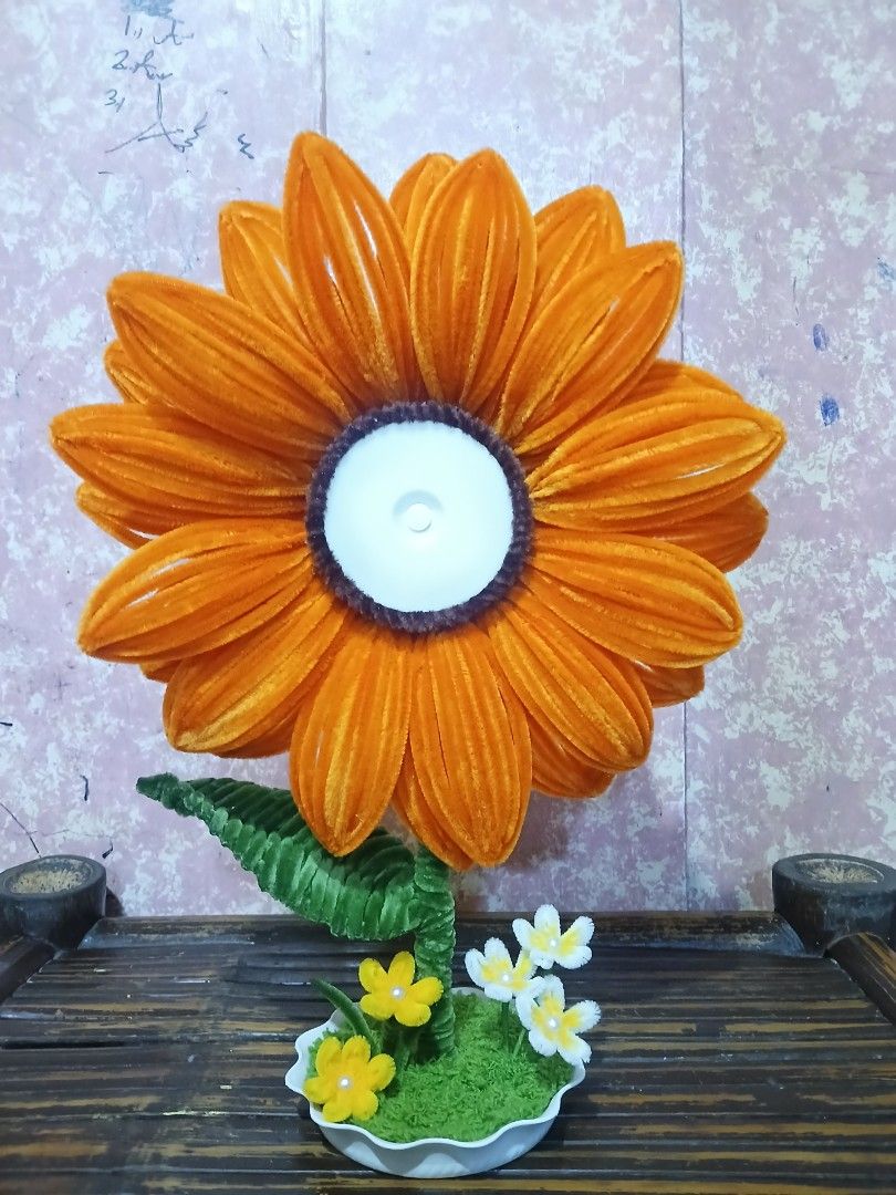 Rechargeable Sunflower Lamp - Fuzzy Wire (Category: Other Home Decor) located in Cebu City. Submitted by ava_creates (Listing ID 1463499098, Image 1). Description: - Adds a lovely decorative touch to your bedroom. - Makes a wonderful gift idea or a treat for yourself..