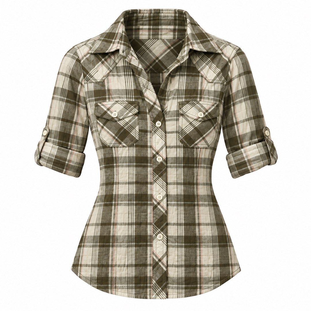 Red Herring Plaid Button-Up Shirt Size 8 (Category: Blouses) located in San Ildefonso. Submitted by rgdeclutters (Listing ID 1463471513, Image 1). Description: L 21" W 18".