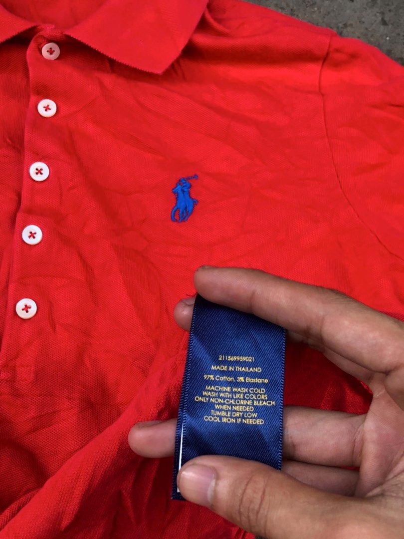 RED POLO SLIM-FIT BLUE PONY (Category: Shirts) located in Bacolod City. Submitted by truk_thrift (Listing ID 1463400654, Image 3). Description: .
