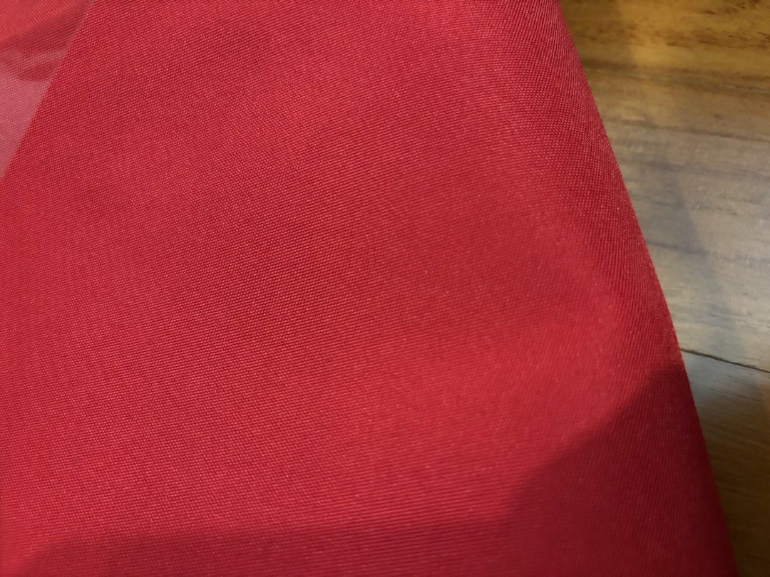 Red Rectangular Tablecloth (Category: Table Linen & Textiles) located in Singapore. Submitted by prestopesto (Listing ID 1463331984, Image 3). Description: Dimensions: 2.4m x 3.2m - will cover your table nicely Strong sturdy material Great for guo da li/ Chinese wedding / Chinese new year .