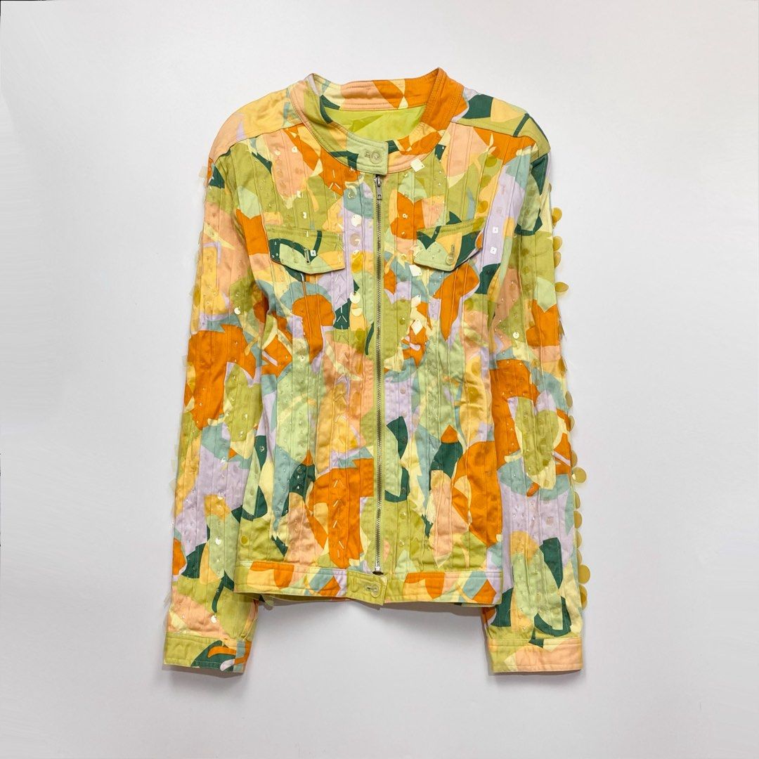 Redd jeans funky beaded jacket // y2k sequins whimsy denim retro (Category: Coats, Jackets and Outerwear) located in Dagupan City. Submitted by maxi.vint (Listing ID 1463478420, Image 1). Description: Missing one button.