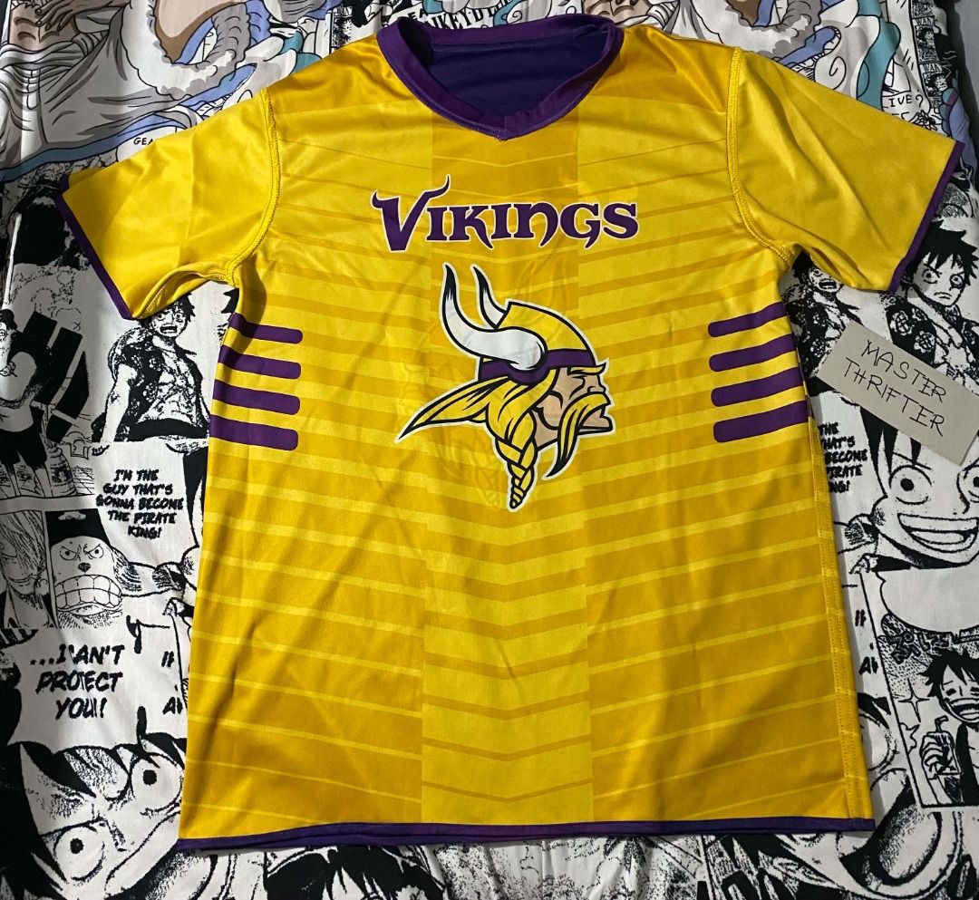 Reversible NFL Vikings (Category: Tshirts & Polo Shirts ) located in Las Pinas. Submitted by masterthrifter7638574 (Listing ID 1463495758, Image 3). Description: Size: 30 Length x 22 Width x 9 Sleeve 💵 Gcash / Cash 📍South Mall, Las Pinas City 📦Lalamove, Jnt and Pick-up.
