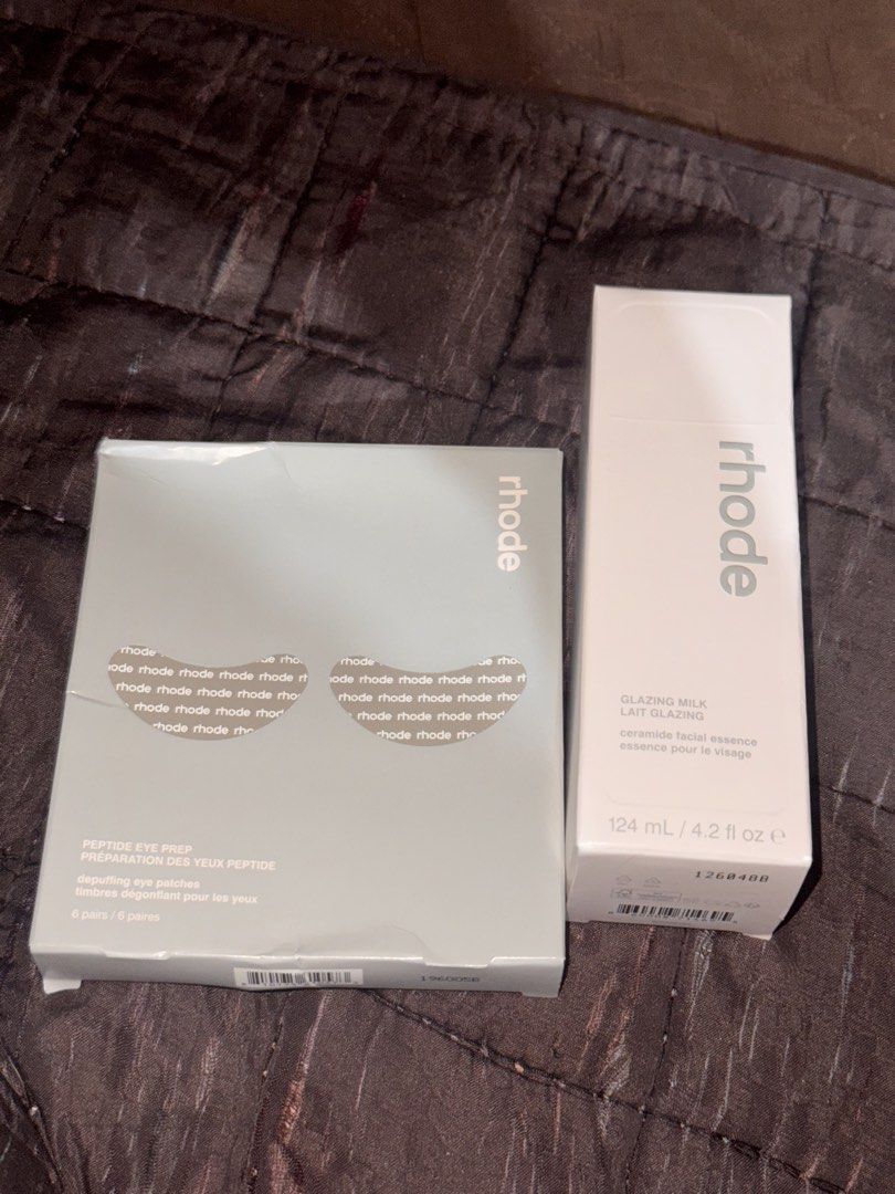 Rhode Peptide Eye Prep & Glazing Milk (Category: Face Care) located in Manila. Submitted by celineeees (Listing ID 1463326784, Image 1). Description: CHECK HERE FOR PRICES Eye patch set ₱2k Glazing milk 124ml ₱2.5k lalamove/grab/j&t valenzuela/qc/pasig depends on sched.