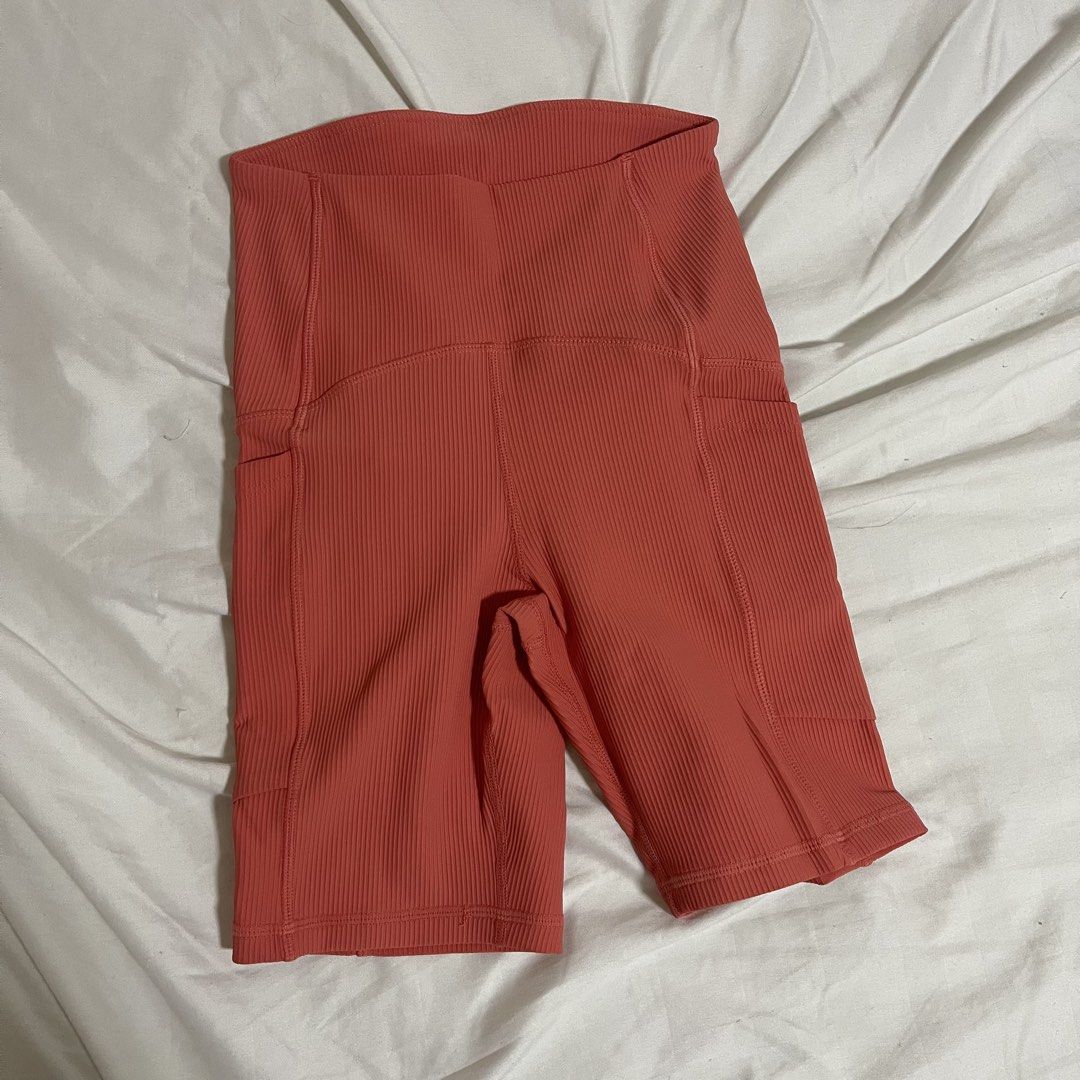 Ribbed Biker cycling Shorts (Category: Shorts) located in Muntinlupa City. Submitted by buchichays (Listing ID 1463494043, Image 1). Description: - xxs-xs - coral color - with side pockets.