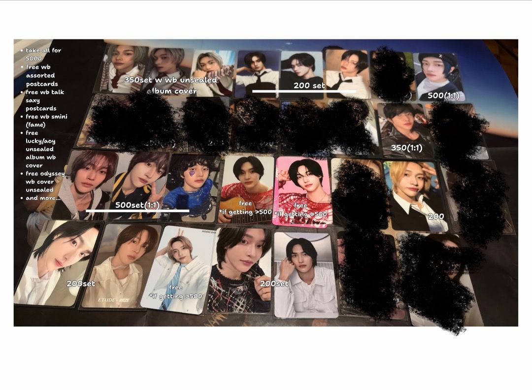 RIIZE WONBIN PHOTOCARDS (Category: K-Wave Merchandise) located in Caloocan City. Submitted by pr3ttyn00na (Listing ID 1463538845, Image 1). Description: - super discounted decluttering sale - add 15pesos for packing fee - RIIZE Wonbin.