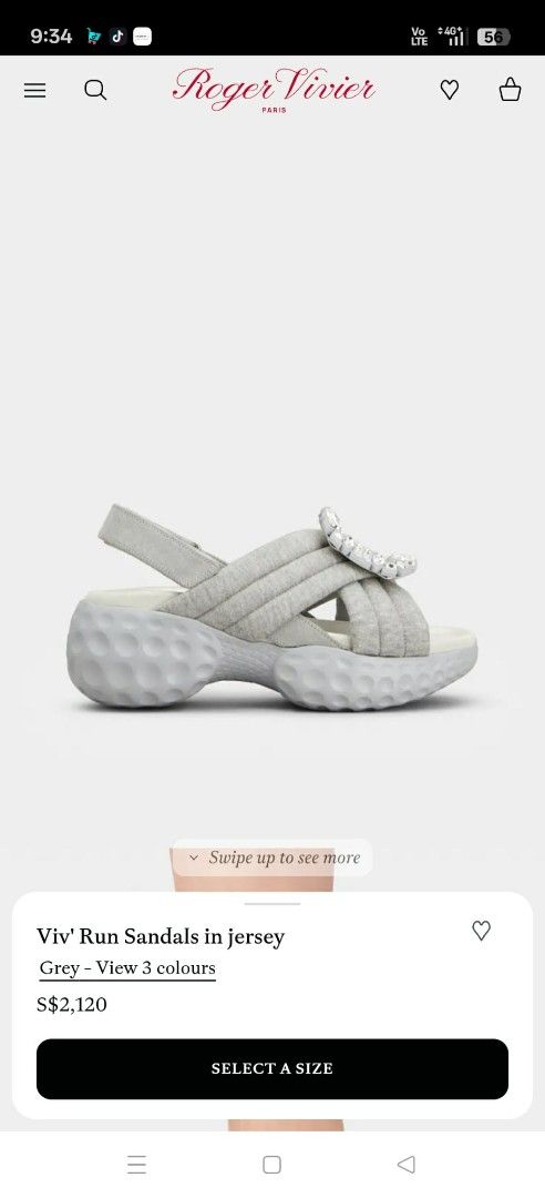 Roger Vivier Silver Crystal Buckle Sandals (Category: Flats & Sandals) located in Davao. Submitted by marissasof29286 (Listing ID 1463331494, Image 2). Description: -Authentic Roger Vivier silver sandals -Iconic crystal buckle detail -Secure and comportable slingback strap -Padded straps and sole for all day comfort -Versatile: dress up or down -Comes with original box -23.5 cm on tape -No issue.